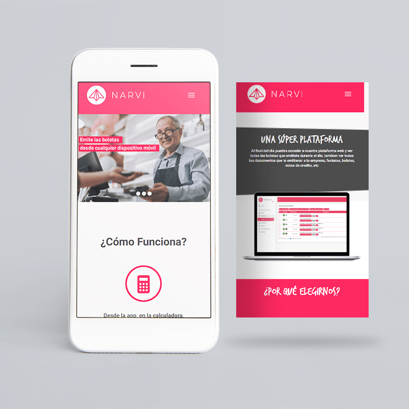 mockup celu pag web